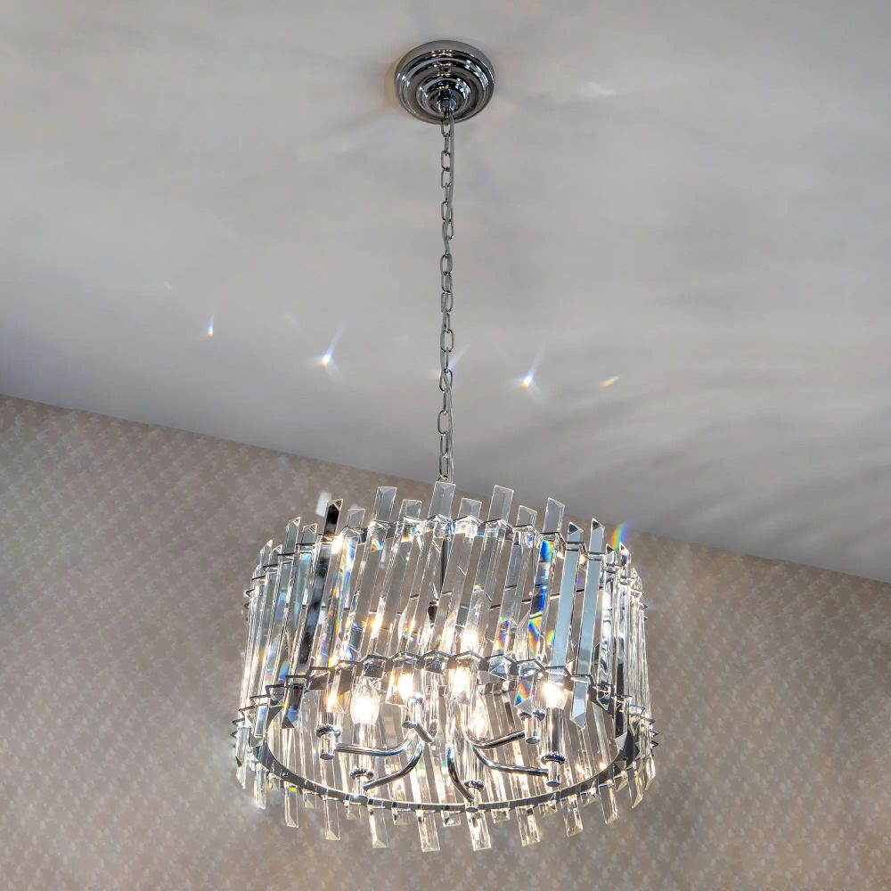 Citilux Ингвар CL334161 Люстра подвесная хрустальная Хром