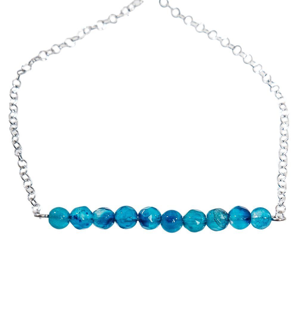 NP-08/1 Браслет с камнями «Агат вены дракона»