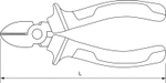 CP00150 Бокорезы с двухкомпонентными рукоятками, 160 мм