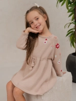 Платье с длинными рукавами с вышивкой