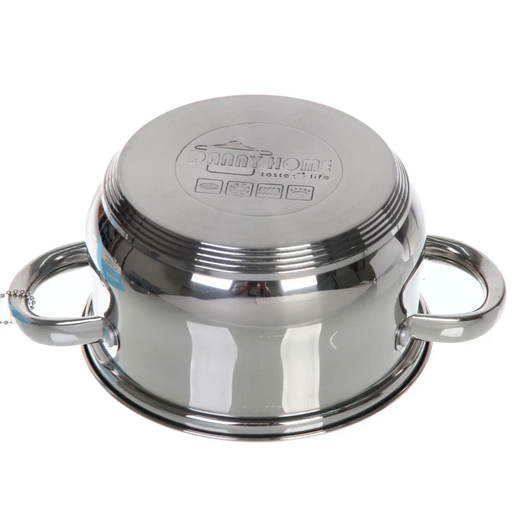 Набор посуды из нержавеющей стали EMMA 3 предмета (3 кастрюли 1,9л, 3,6л, 6,1л), DH12-3