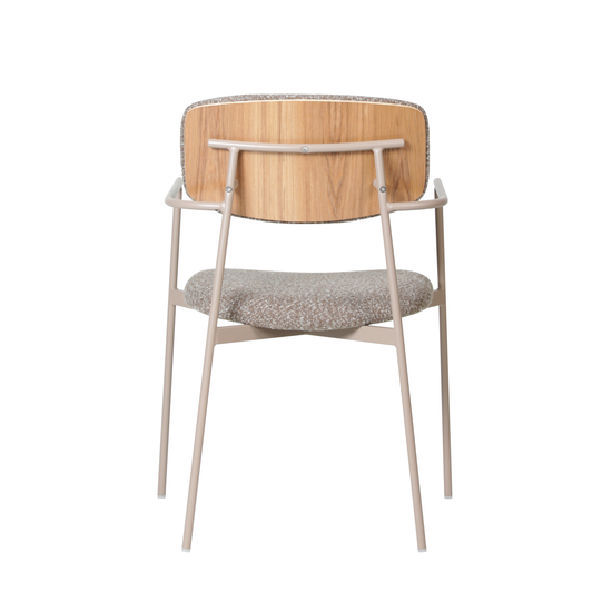 Стул Doe коричневый бежевые ножки