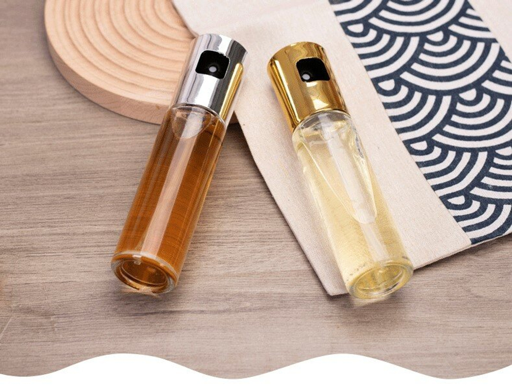 Дозатор для масла с распылителем, 100 мл, бронза