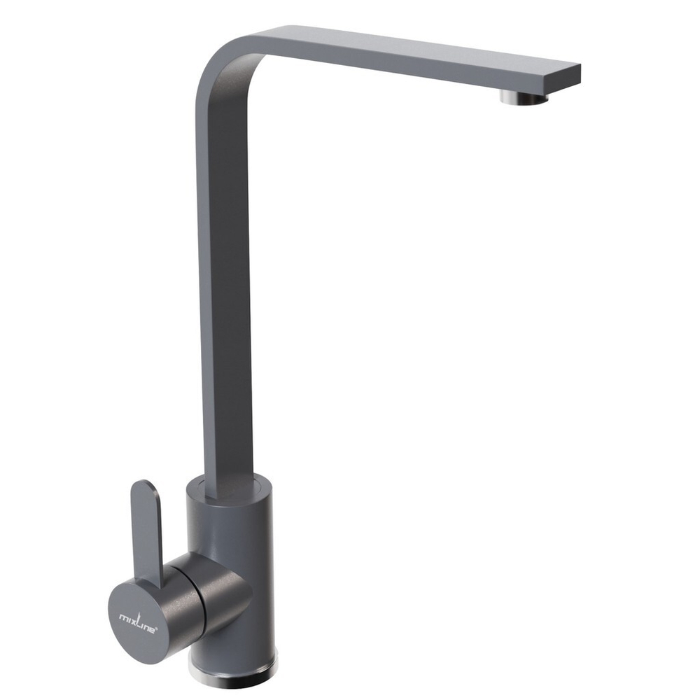 Смеситель для кухни 35к MIXLINE ML-GS14 (342) графит высок. излив