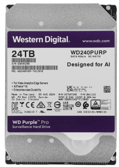 Жесткий диск 24TB SATA 6Gb/s Western Digital Purple Pro