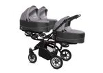 Коляска для тройни BabyActive Trippy Premium 2 в 1 (Серый)