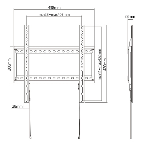 Крепление для дисплея настенное FIX LP72-44F