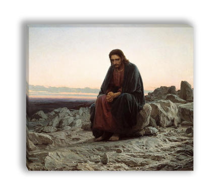 "Христос в пустыне", Крамской Иван Николаевич, картина (репродукция)