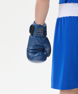 Перчатки боксерские ODIN, ПУ, синий, 12 oz