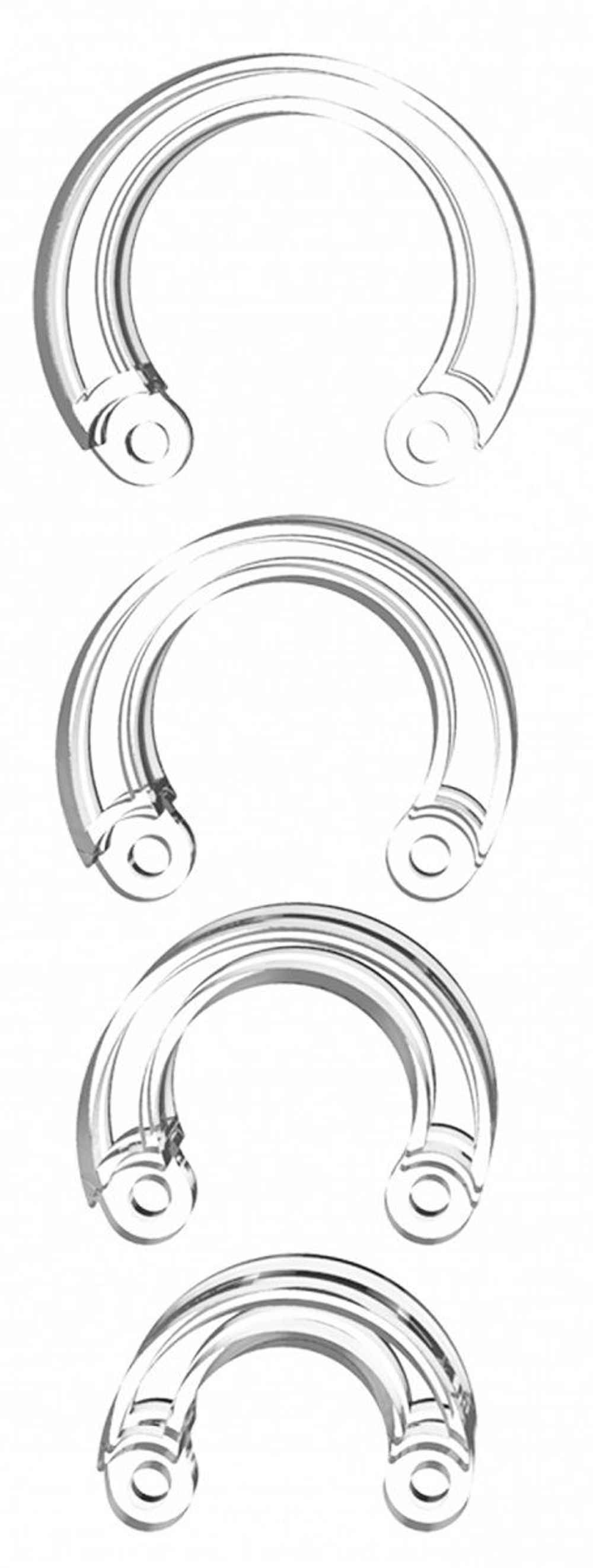 Набор дополнительных прозрачных колец для поясов верности (Цвет: прозрачный)