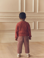 Кардиган вязаный с вышивкой для девочки Next E25-155, Кирпичный