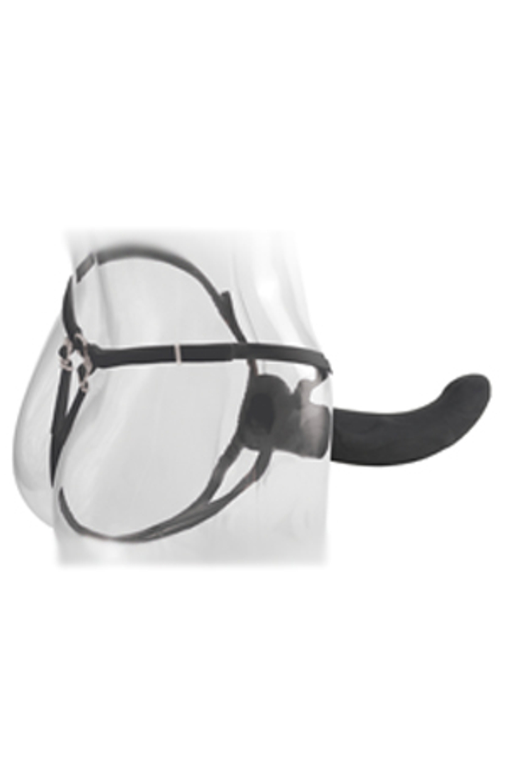 Полый универсальный страпон с вибрацией Hollow Strap-On - 25 см.