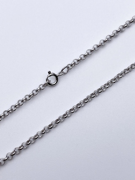 Цепь из серебра/Горох/Родий