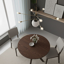 Обеденный стол Гермес 100(130)x100 (темный дуб)