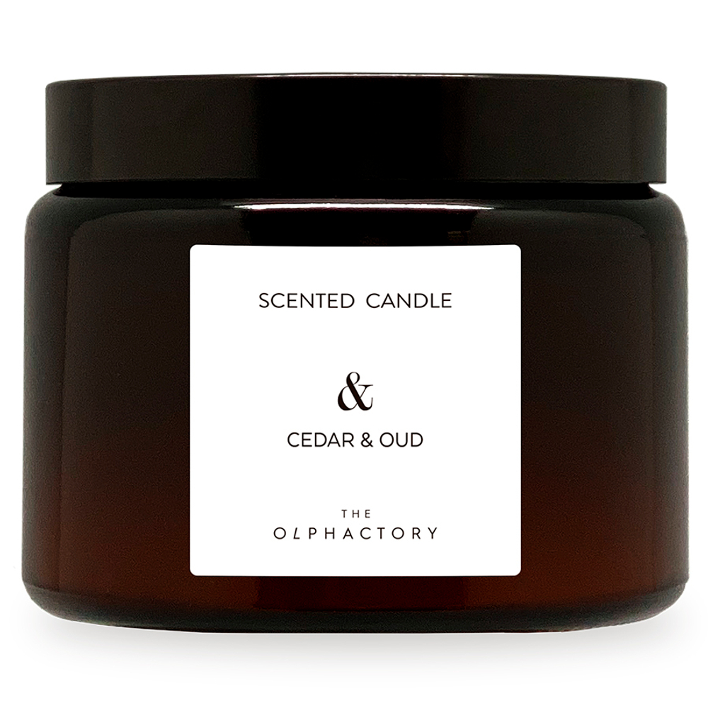 Свеча ароматическая the olphactory, &, cedar&oud, 72 ч