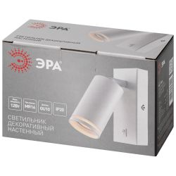 Светильник настенный ЭРА WL19 WH GU10 MR16 IP20 белый | Настенная подсветка