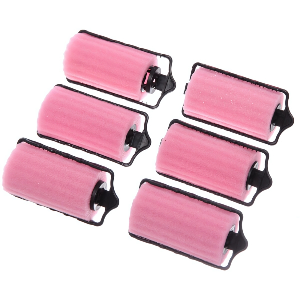 Бигуди поролоновые с зажимом 8шт «Styling», цвет розовый, d=3,5см