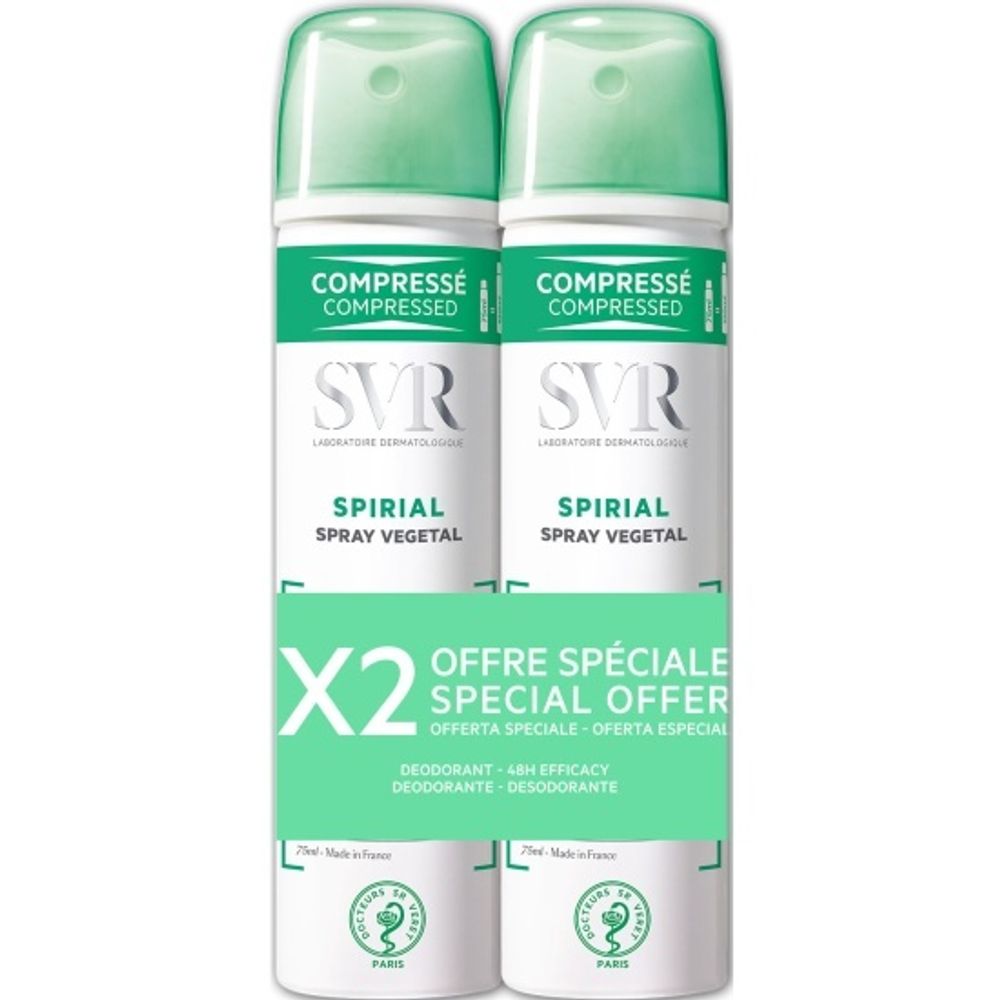 СВР Спириал Спрей-антиперспирант SVR Spirial Spray Anti-transpirant 2*75 мл