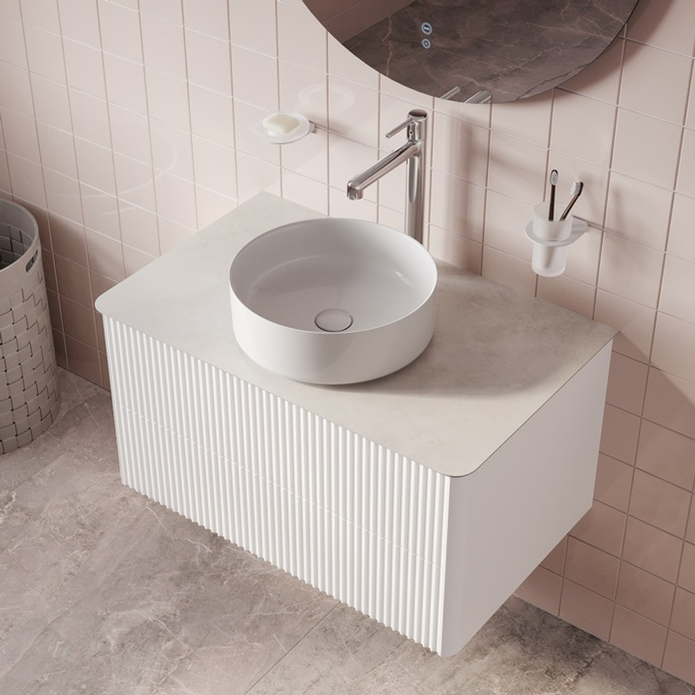 Столешница IDDIS Optima Home, керамогранит, 80 см, cветло-серый бетон, OPH80W0i89