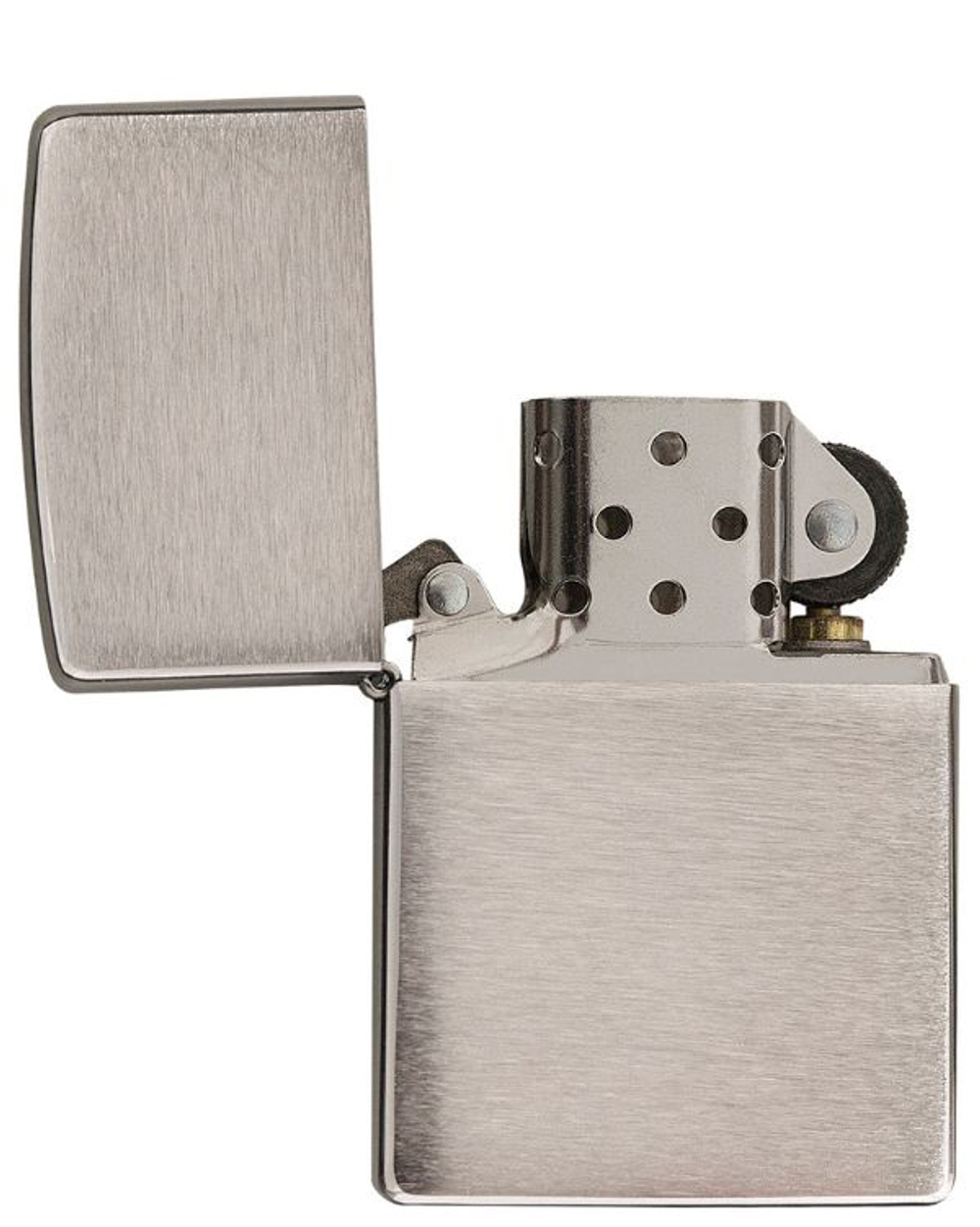 Зажигалка Zippo c покрытием Brushed Chrome, латунь/сталь, серебристая, матовая, 36х12x56 мм