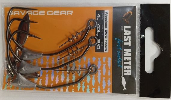 Крючки SAVAGE GEAR Weedlees EWG hooks 2g 4/0 3pcs 61776