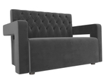 Диван кухонный прямой Рамос Люкс 2-х местный, Серый, Велюр, 109075