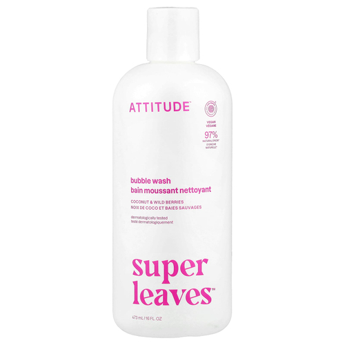 ATTITUDE, Super Leaves™, пенка для стирки, кокос и лесные ягоды, 473 мл (16 жидк. унций)