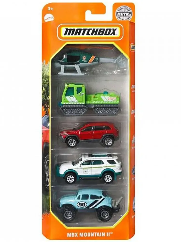 Набор из 5 машинок Хот Вилс Matchbox MBX Mountain 2