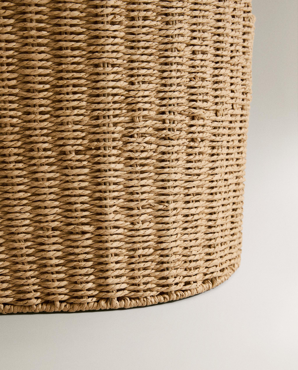 Zara Home Корзина из плетёной бумаги, цвет бежевый, 55 см