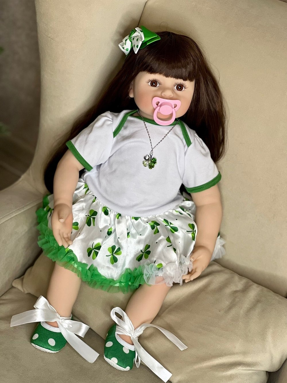 Кукла Реборн мягконабивная 60см в пакете (FA-072)