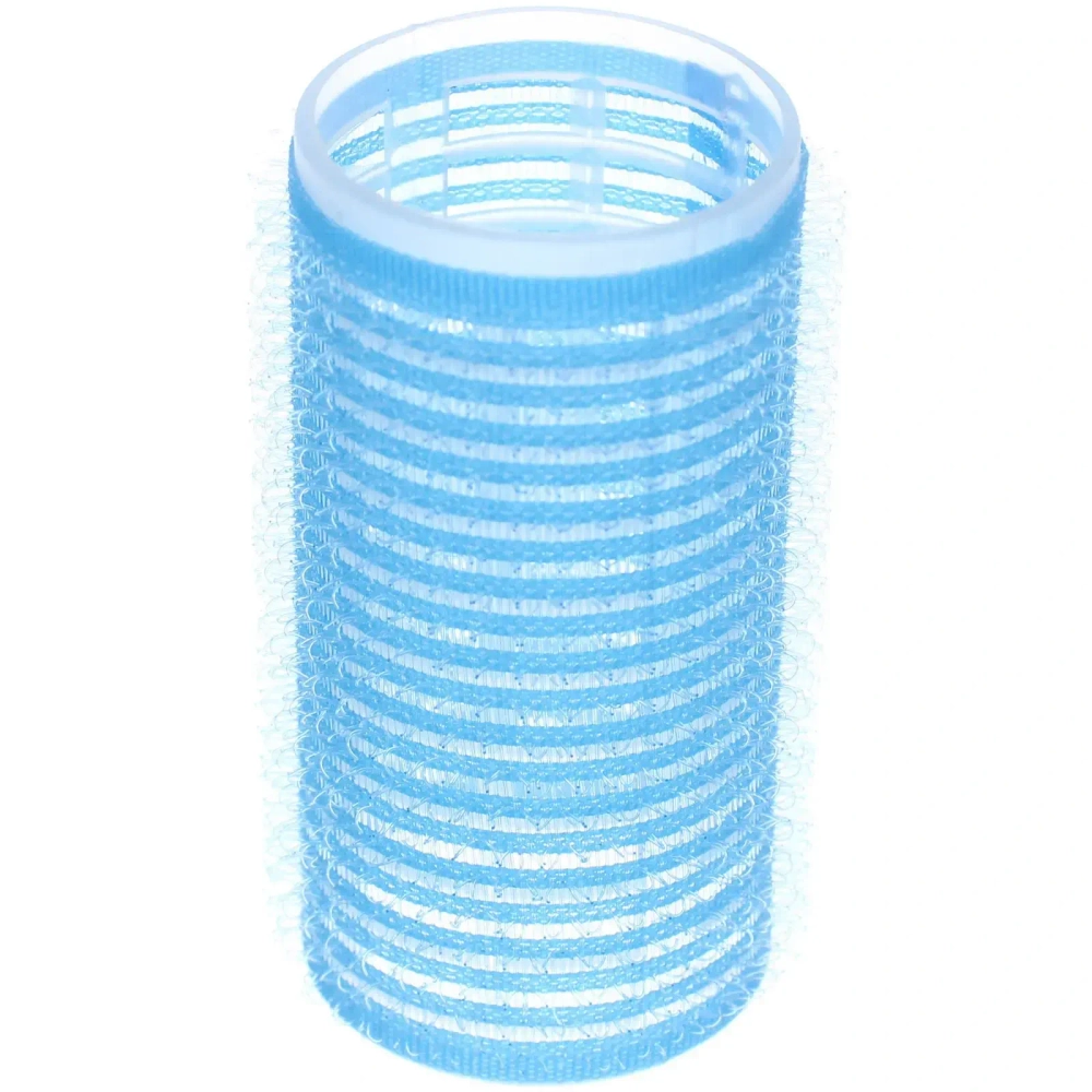 Бигуди липучки, 6шт., однотонные, цвет синий, d-3см