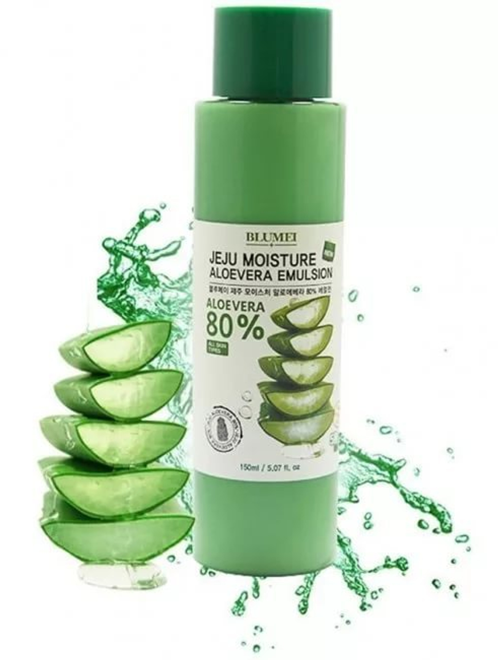 Увлажняющая эмульсия с алоэ BLUMEI JEJU MOISTURE ALOE VERA 80% EMULSION, 150мл
