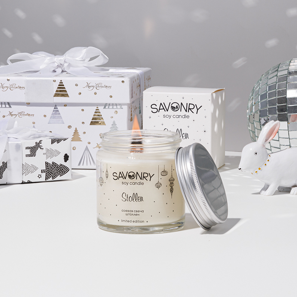 Свеча ароматическая соевая ШТОЛЛЕН, ТМ SAVONRY
