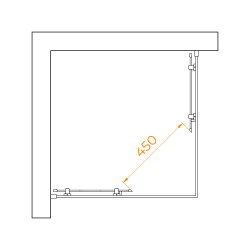 Душевой уголок RGW PA-030 (Матовое-Сатинат, 800x800)