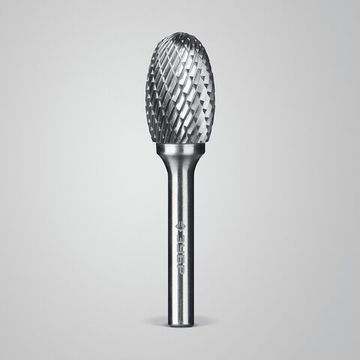 ЗУБР 16х25 мм, тип E (овал, радиус 6.5 мм), хв-к 6 мм, твердосплавная борфреза, ПРОФЕССИОНАЛ (28804-16-25)