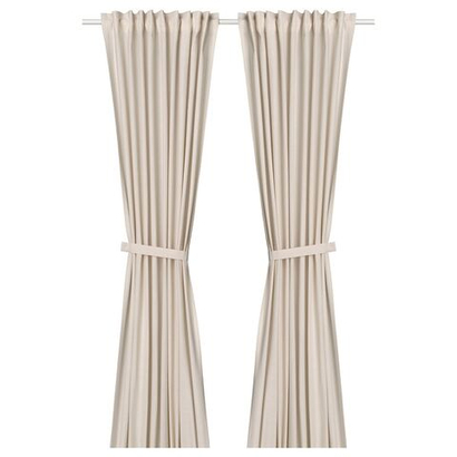 Комплект штор IKEA LENDA (ЛЕНДА), Бежевый, 140x250 см, 2 шт