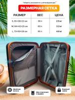 Большой чемодан Bon-Voyage PP Wave, Голубой, L