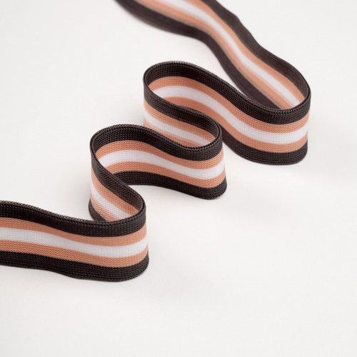 Тесьма/Декоративная/К9102 персиковый/серый