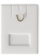 Вкладыш 08/наклонный/для серег/подвески/2 прорези/крючок/окошко для бирки/прорезь для нитки