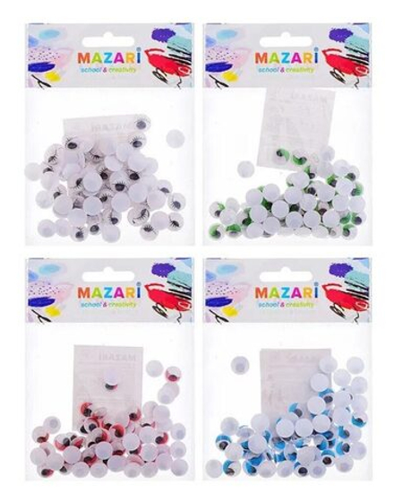 Набор "Глазки подвижные с ресницами" 10мм, 60 шт