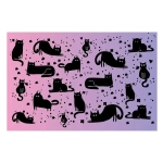 Сервировочная салфетка 28см Кошки