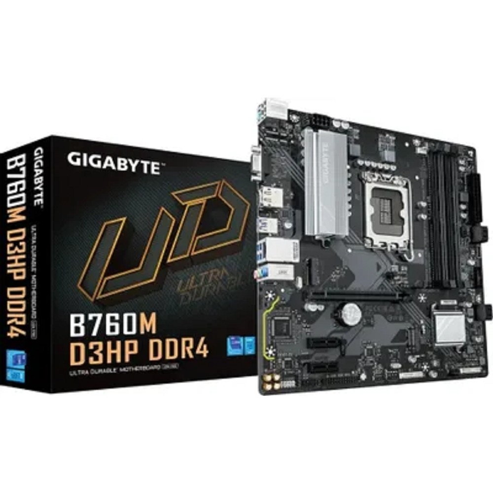 Материнская плата Gigabyte B760M D3HP DDR4 (Soc-1700, Intel B760, 4xDDR4 mATX, Ret)