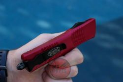 Нож Microtech Troodon D/E RDBK А+++ - черный клинок, красная рукоять 138-1RD