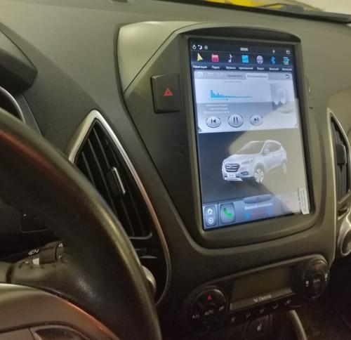 Магнитола для Hyundai iX35 2009-2015 - Kuberg ZF-1092-Q6 вертикальный экран 10.4" в стиле "Тесла" на Android 11, CarPlay, 4G SIM-слот