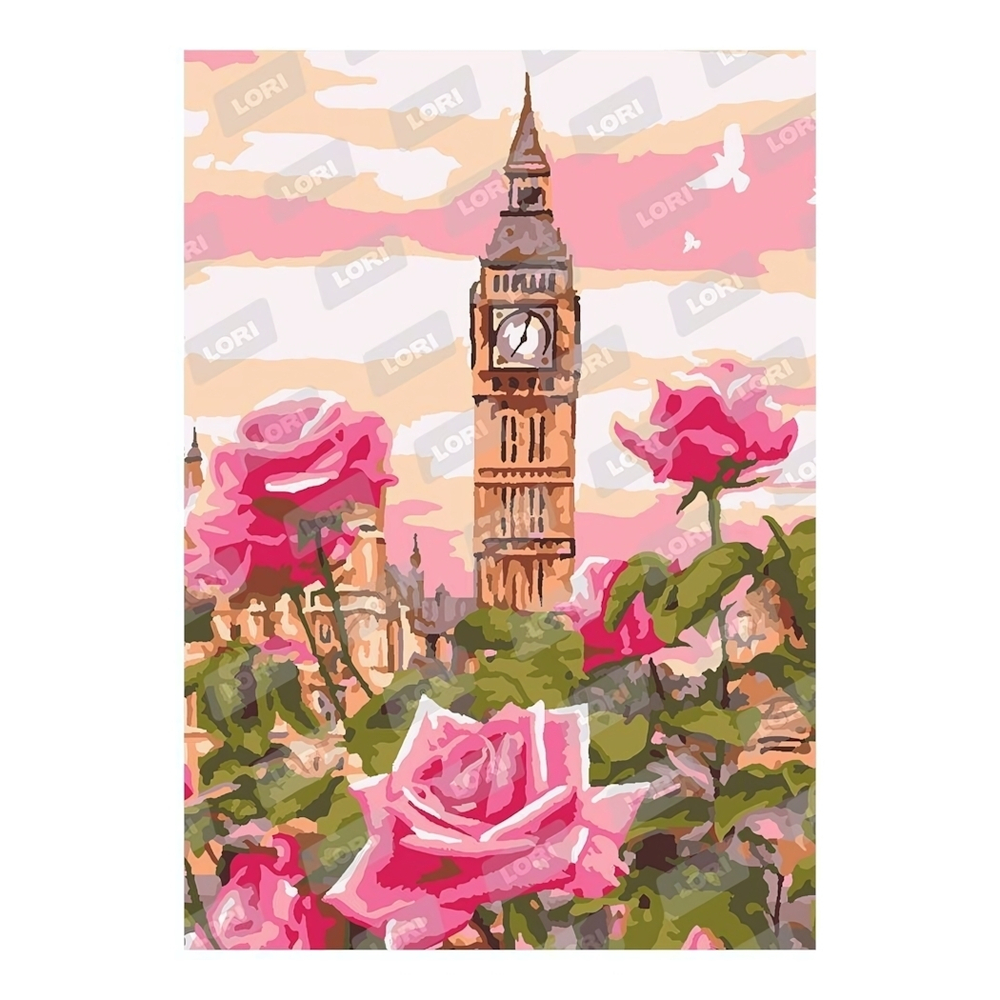 Картина по номерам 20*28,5см "Весенний Лондон" (Lori)