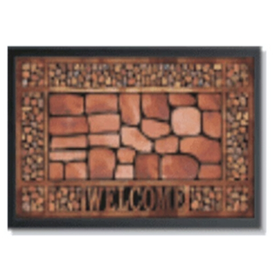 Коврик придверный влаговпитывающий с рисунком 45х75 подложка-резина, арт. 8818-11