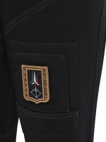 Брюки муж. Aeronautica 743 черный на резинке