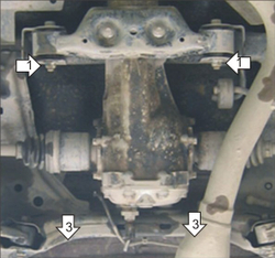 Защита Зад. дифференциала. 5 мм, Алюминий. для Subaru Impreza 2007-2011, Subaru Forester 2008-2013, Subaru XV 2011-2017 MOTODOR.32214