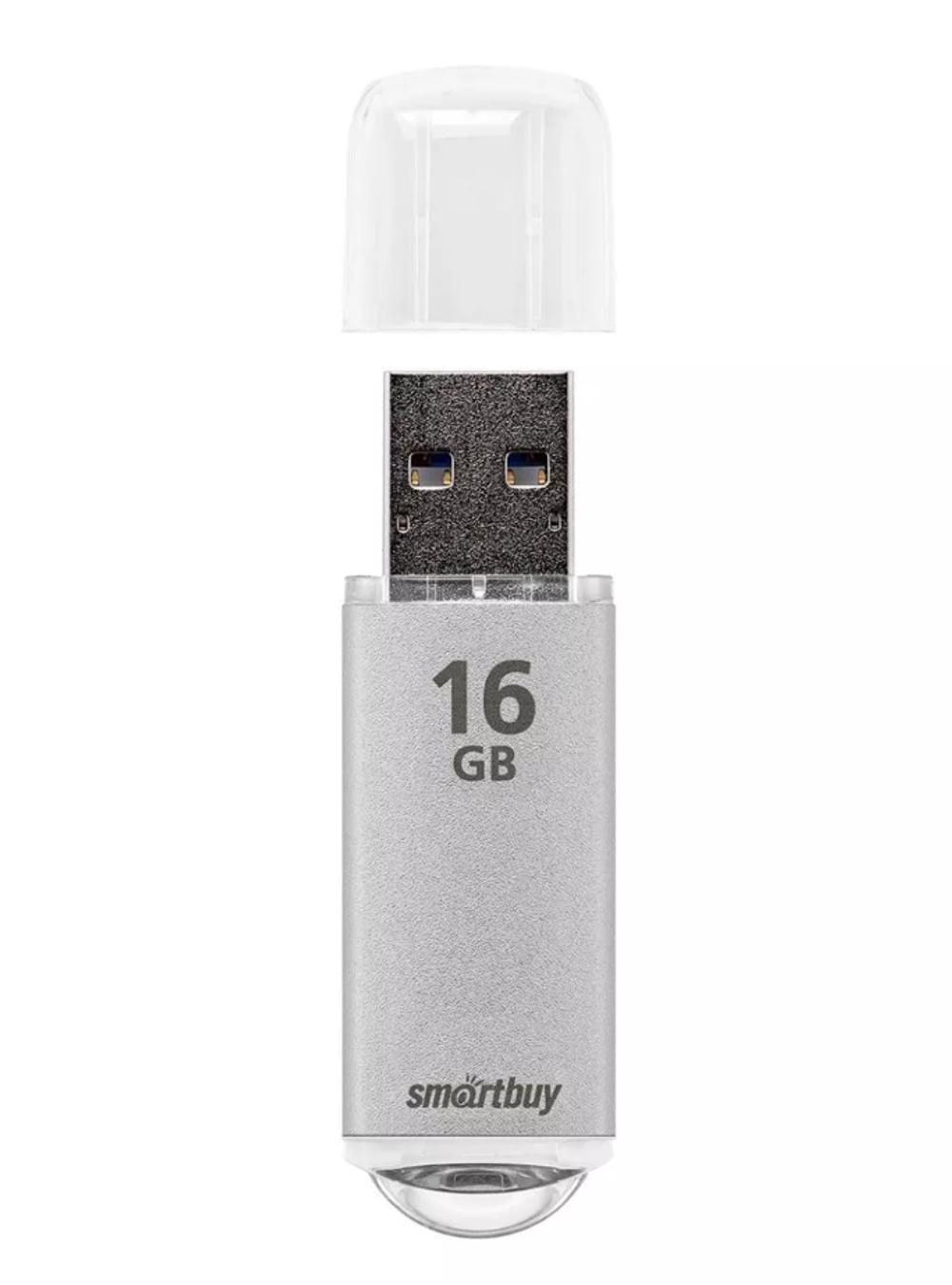 SmartBuy Флешка 16 Гб USB 2.0 Smartbuy V-Cut Серебряная