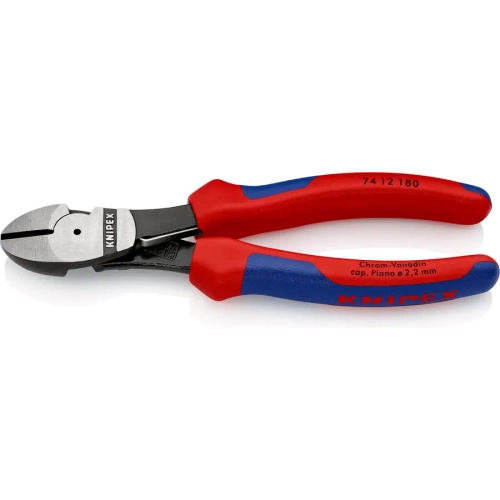 Кусачки боковые особой мощности черненые 180 мм Knipex 74 12 180 SB